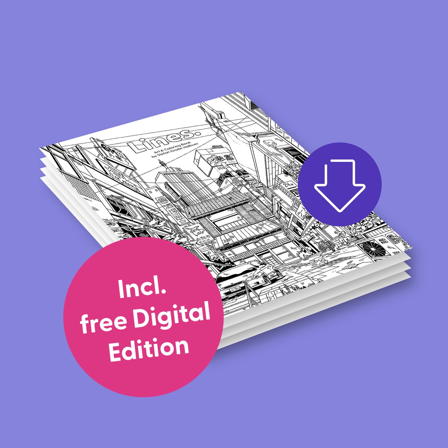 Lines. Art & Coloring Book