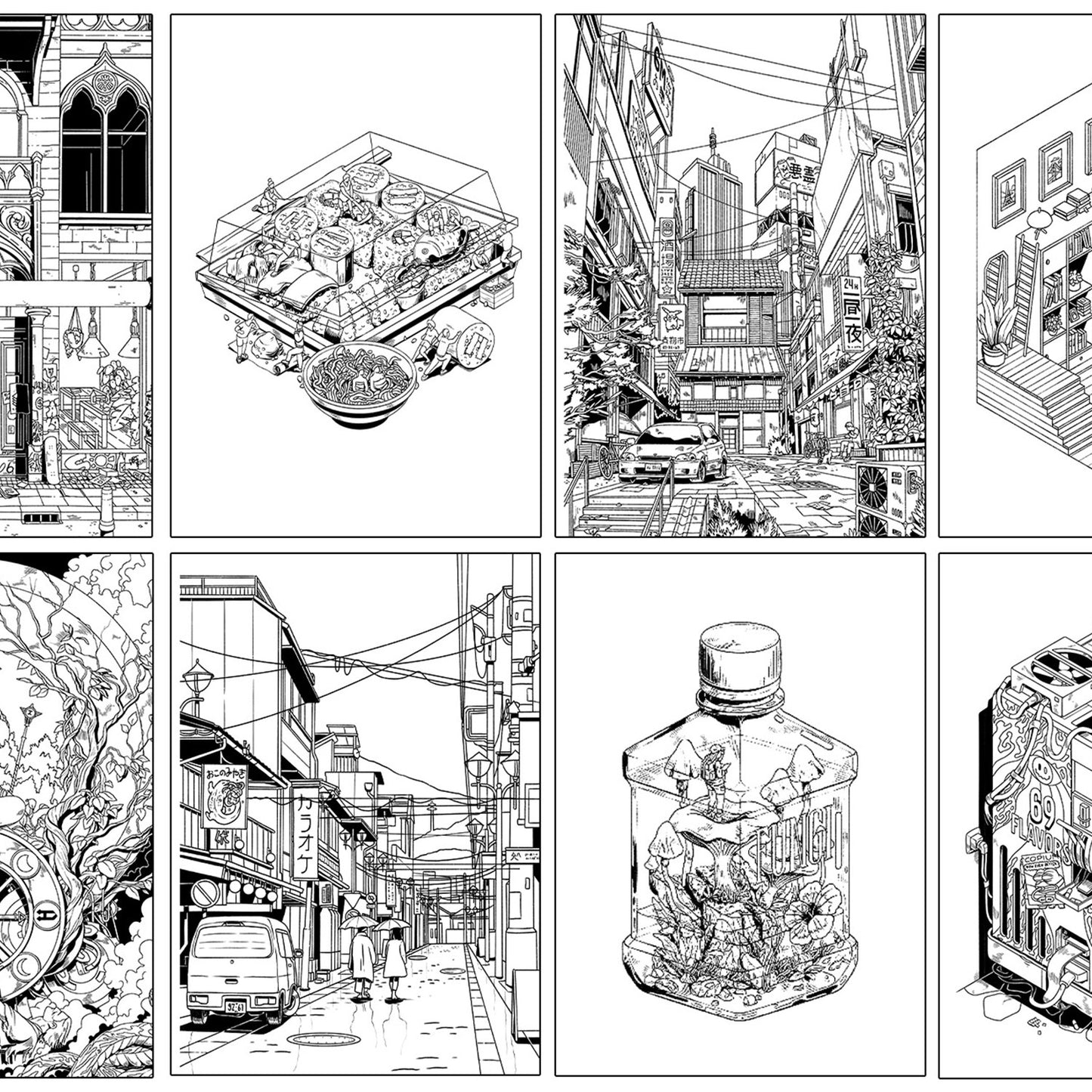 Lines. Art & Coloring Book